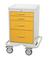 Hospital Isolation Carts (Mini 4 Drawer Tower MAT-421-Y)