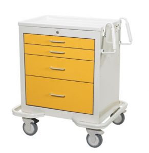 Mini Medical Carts (4 Drawer) - Hospital Isolation Carts